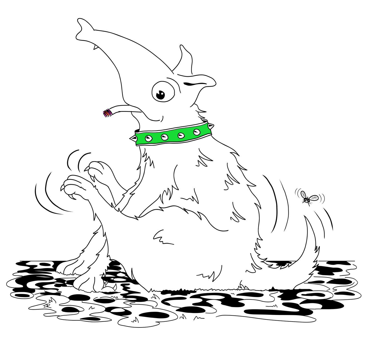 Mr Doggs the famous carpet surfer. From the fictional narrative world of Quasiland.