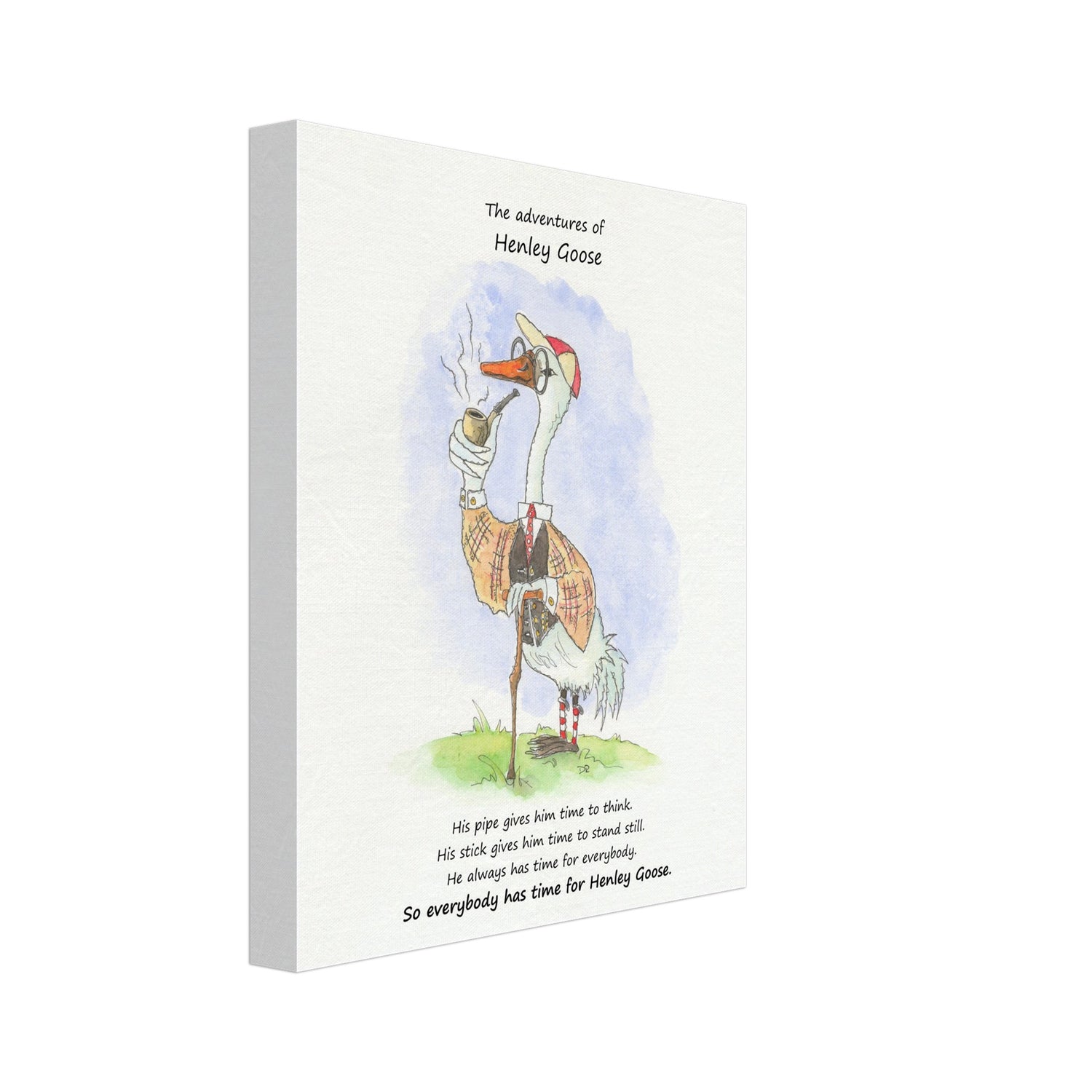 Henley goose smoking his pipe and thinking. From the narrative fictional world of Quasiland.