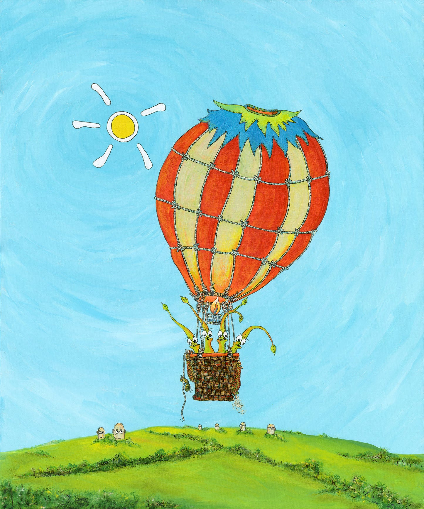 The Big Floater. A Limited Edition Cartoon Fine Art Museum Quality Print, Quasiland Wall Art