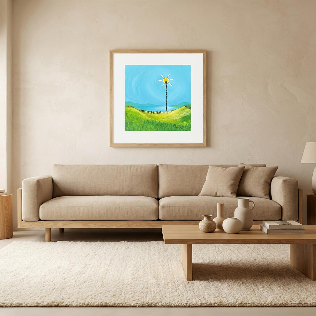 The Headmins and the Magical Pull of the Sun - Limited Edition Cartoon Fine Art Museum Quality Print, Quasiland Wall Art