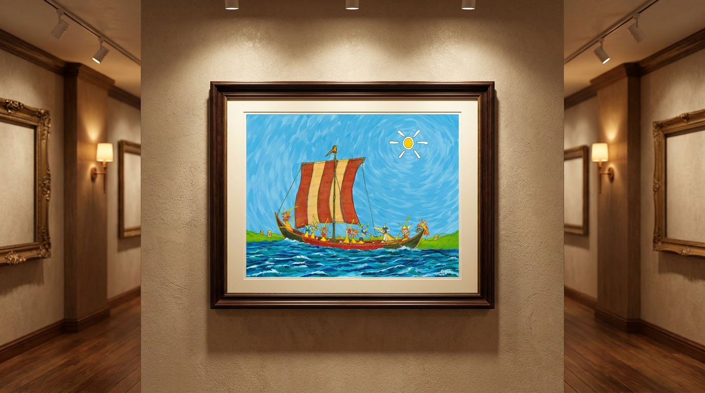 The Bulbs of Rootgard off the coast of Thumbman Island - Limited Edition Cartoon Fine Art Museum Quality Print, Quasiland Wall Art