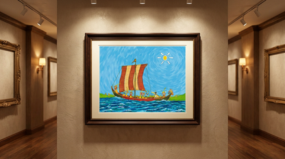 The Bulbs of Rootgard off the coast of Thumbman Island - Limited Edition Cartoon Fine Art Museum Quality Print, Quasiland Wall Art