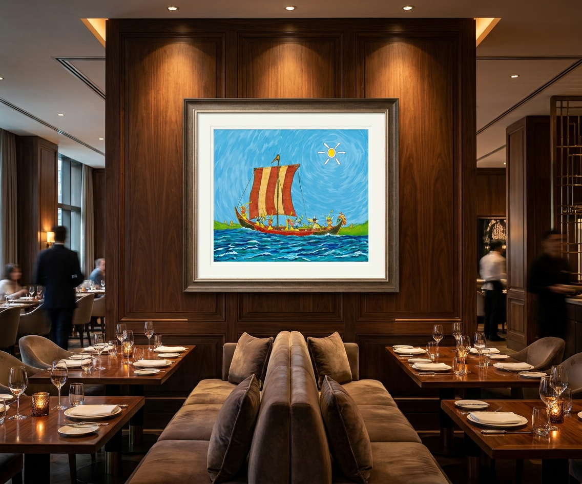 The Bulbs of Rootgard off the coast of Thumbman Island - Limited Edition Cartoon Fine Art Museum Quality Print, Quasiland Wall Art