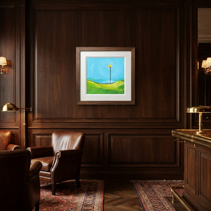 The Headmins and the Magical Pull of the Sun - Limited Edition Cartoon Fine Art Museum Quality Print, Quasiland Wall Art