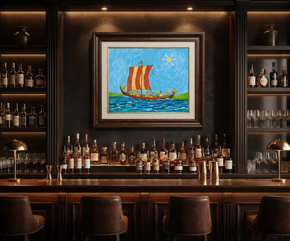 The Bulbs of Rootgard off the coast of Thumbman Island - Limited Edition Cartoon Fine Art Museum Quality Print, Quasiland Wall Art