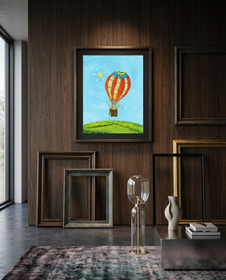 The Big Floater. A Limited Edition Cartoon Fine Art Museum Quality Print, Quasiland Wall Art
