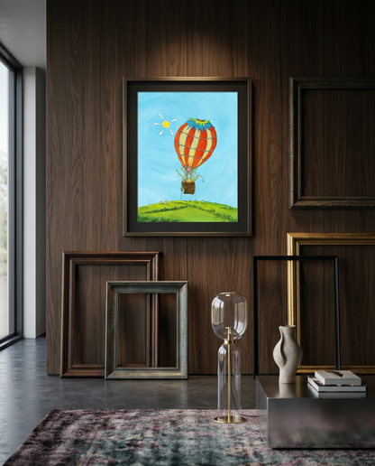 The Big Floater. A Limited Edition Cartoon Fine Art Museum Quality Print, Quasiland Wall Art