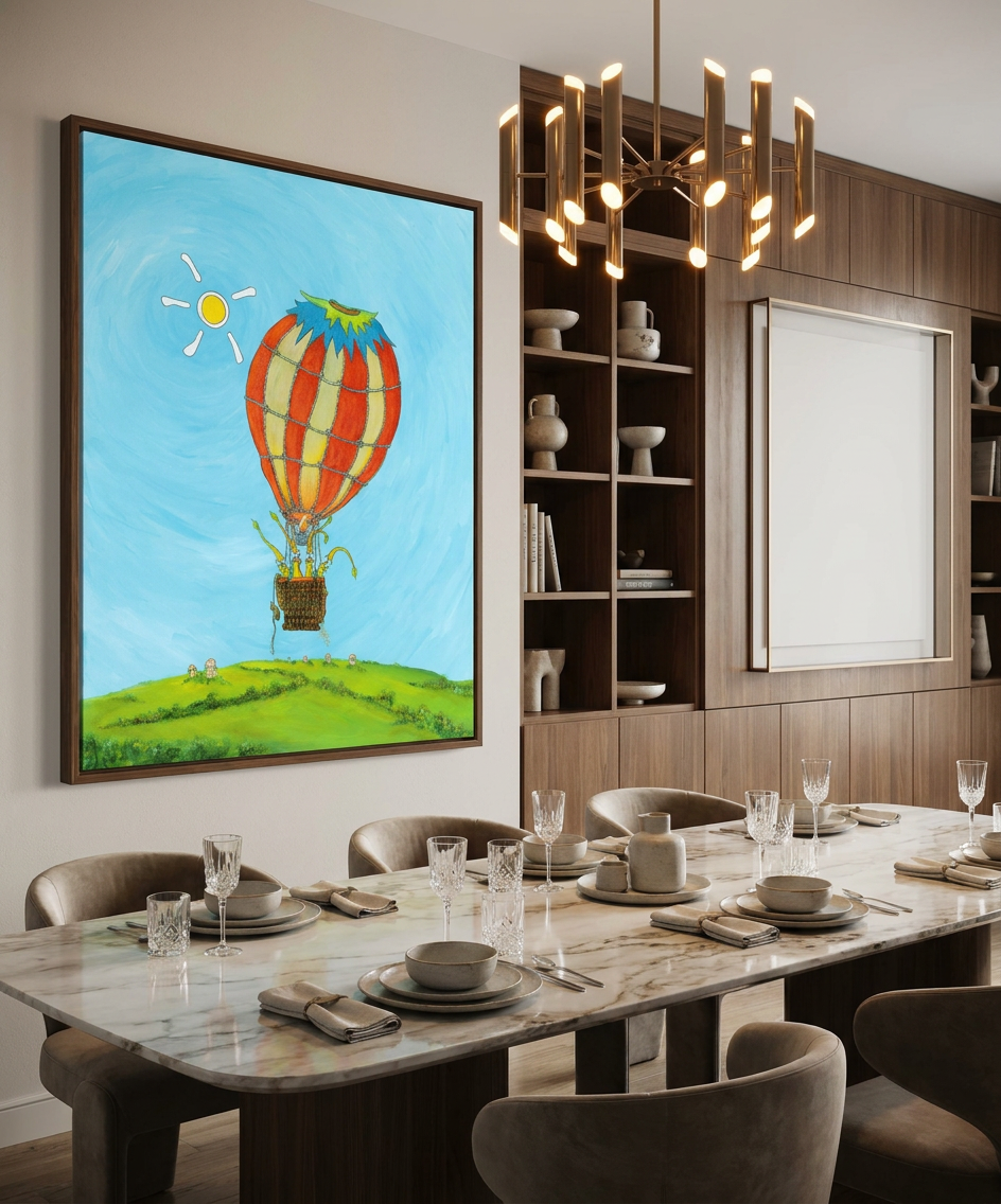 The Big Floater. A Limited Edition Cartoon Fine Art Museum Quality Print, Quasiland Wall Art