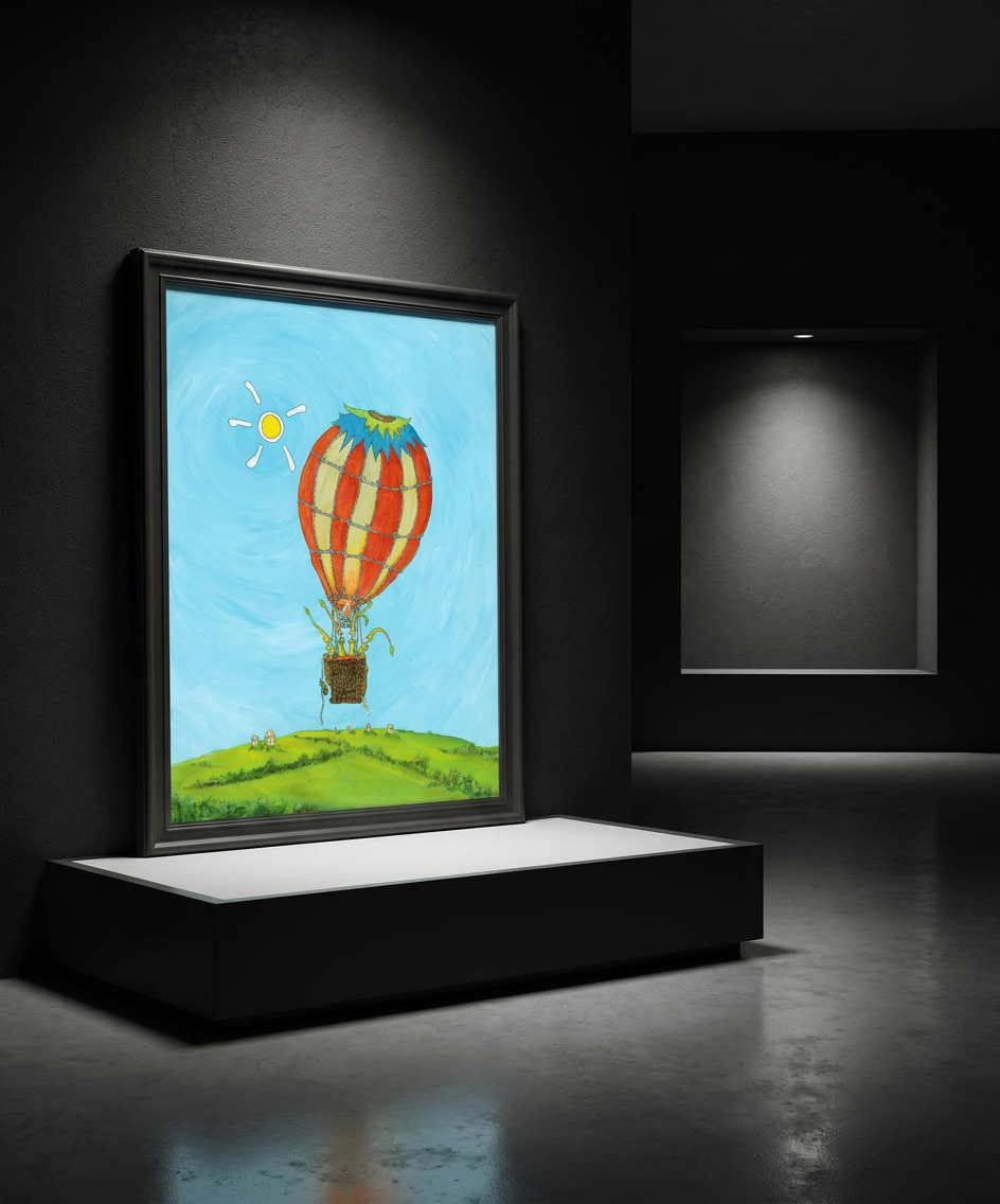 The Big Floater. A Limited Edition Cartoon Fine Art Museum Quality Print, Quasiland Wall Art