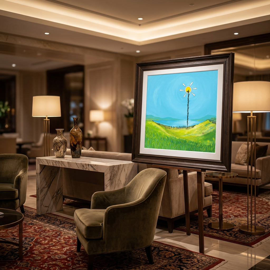 The Headmins and the Magical Pull of the Sun - Limited Edition Cartoon Fine Art Museum Quality Print, Quasiland Wall Art