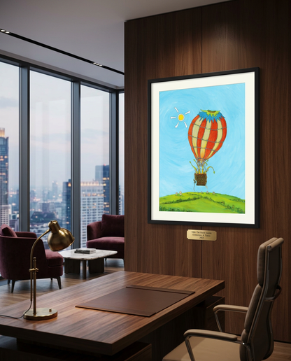The Big Floater. A Limited Edition Cartoon Fine Art Museum Quality Print, Quasiland Wall Art